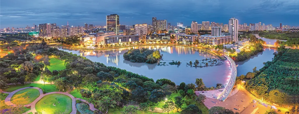 The transformation of Phú Mỹ Hưng City New Centre after three decades of development. -- Photo Courtesy of Phú Mỹ Hưng Development Corporation